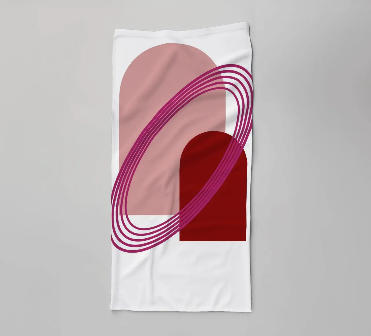 Abstract Archway Harmony - Modern Minimalist Geometric Art P towel by NorwesClub