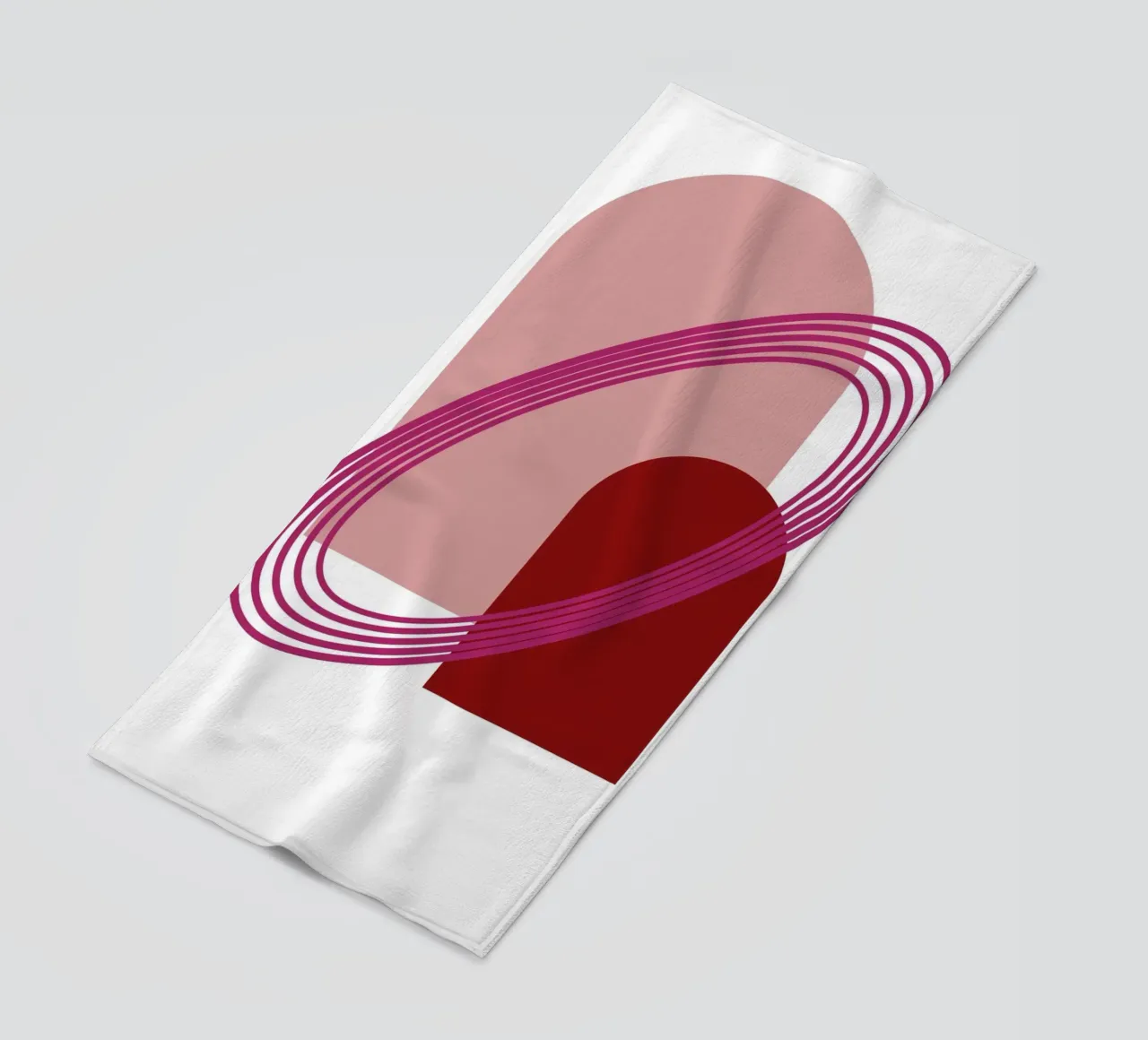 Abstract Archway Harmony - Modern Minimalist Geometric Art P beach towel by NorwesClub