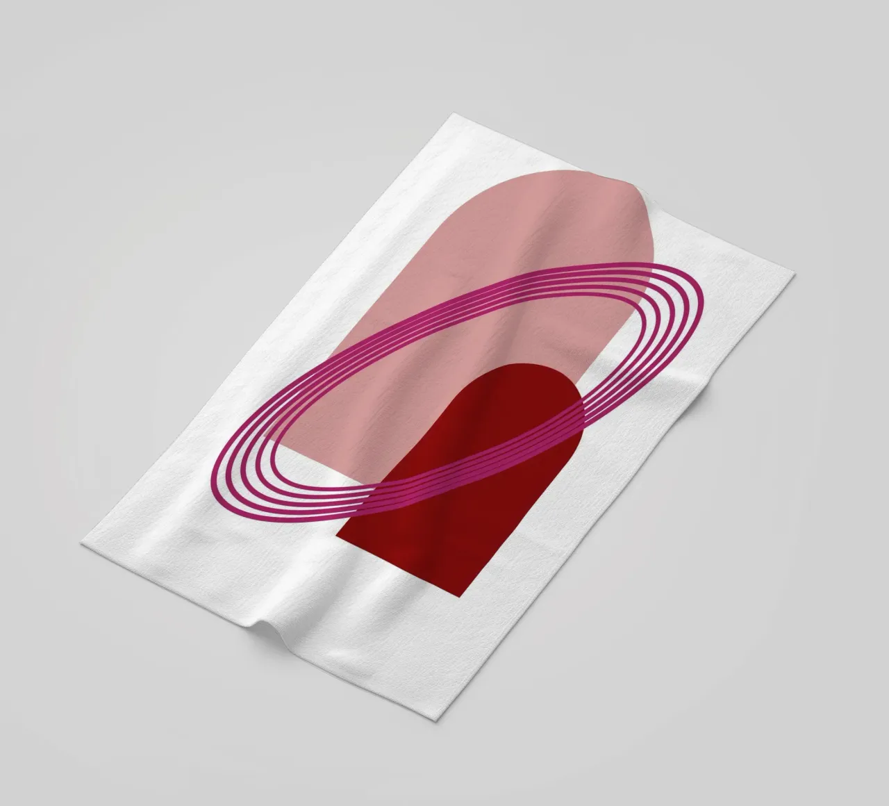 Abstract Archway Harmony - Modern Minimalist Geometric Art P beach towel by NorwesClub