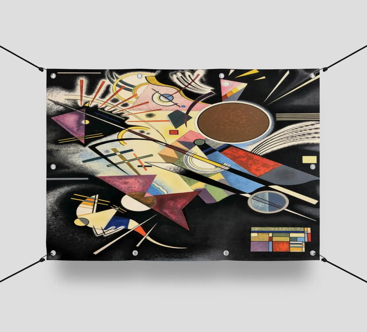 Wassily Kandinsky Accompagnamento in nero telo in pvc da 50 masterpieces