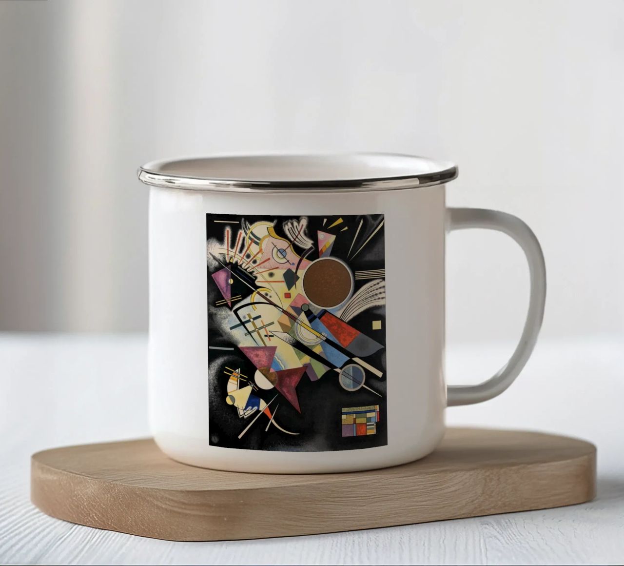 Wassily Kandinsky Accompagnamento in nero tazza in smalto da 50 masterpieces