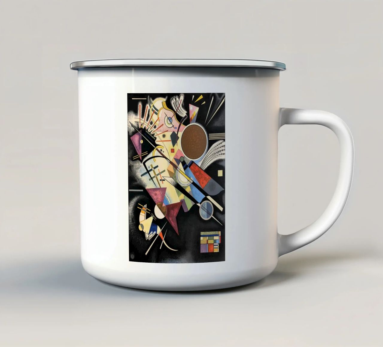 Wassily Kandinsky Accompagnamento in nero tazza in smalto da 50 masterpieces