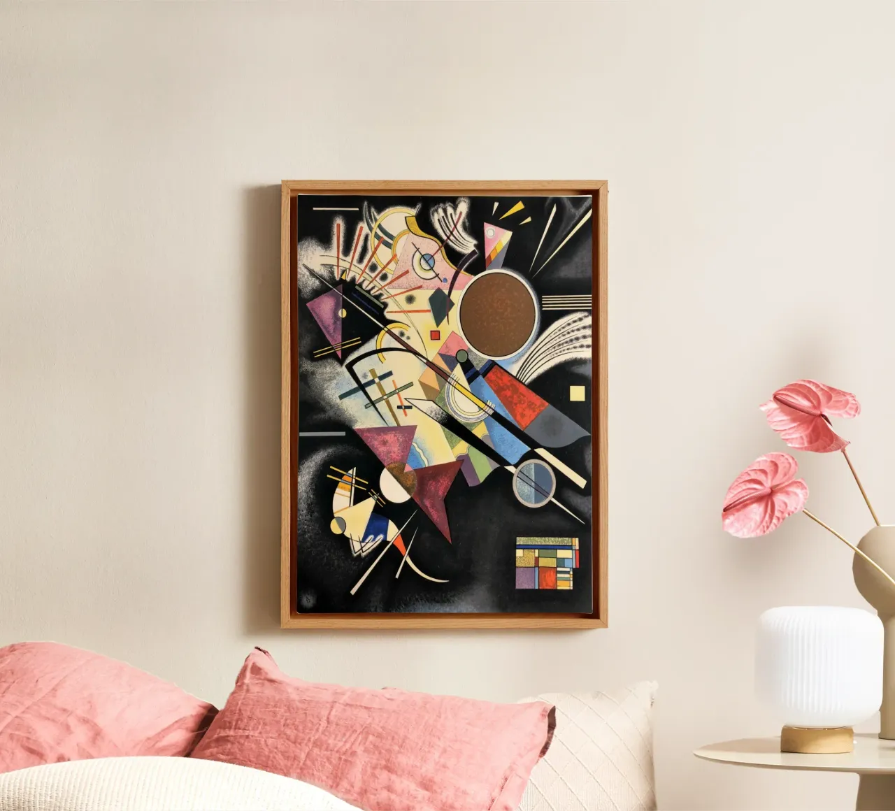 Wassily Kandinsky Accompagnamento in nero tela con Cornice a cassetta da 50 masterpieces