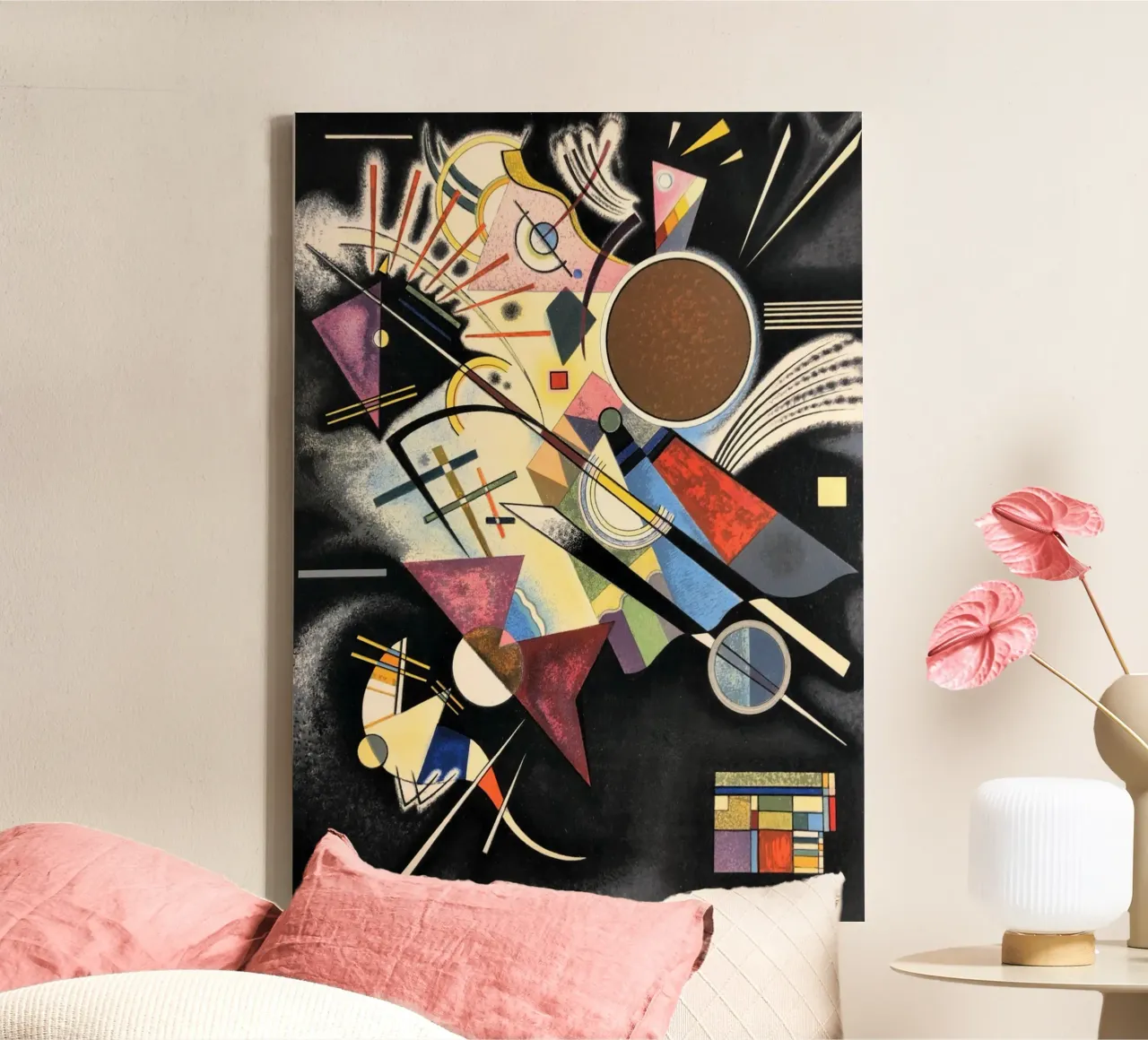 Wassily Kandinsky Accompagnamento in nero tela con Cornice a cassetta da 50 masterpieces