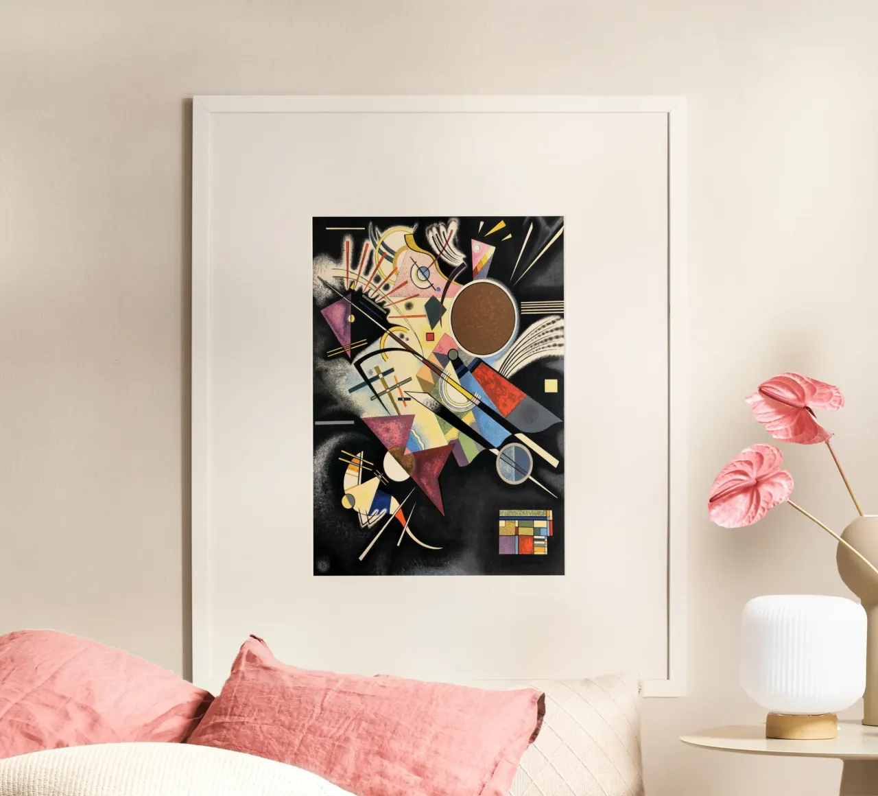 Wassily Kandinsky Accompagnamento in nero poster con telaio in plastica da 50 masterpieces