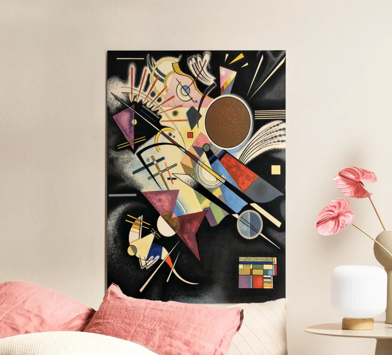 Wassily Kandinsky Accompagnamento in nero poster con telaio in plastica da 50 masterpieces