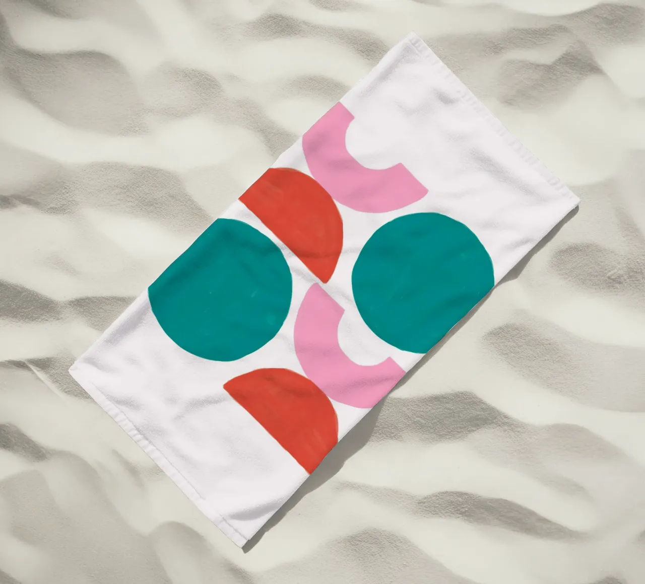 Playful Geometric Abstract - Mid-Century Modern Inspired Art beach towel by NorwesClub