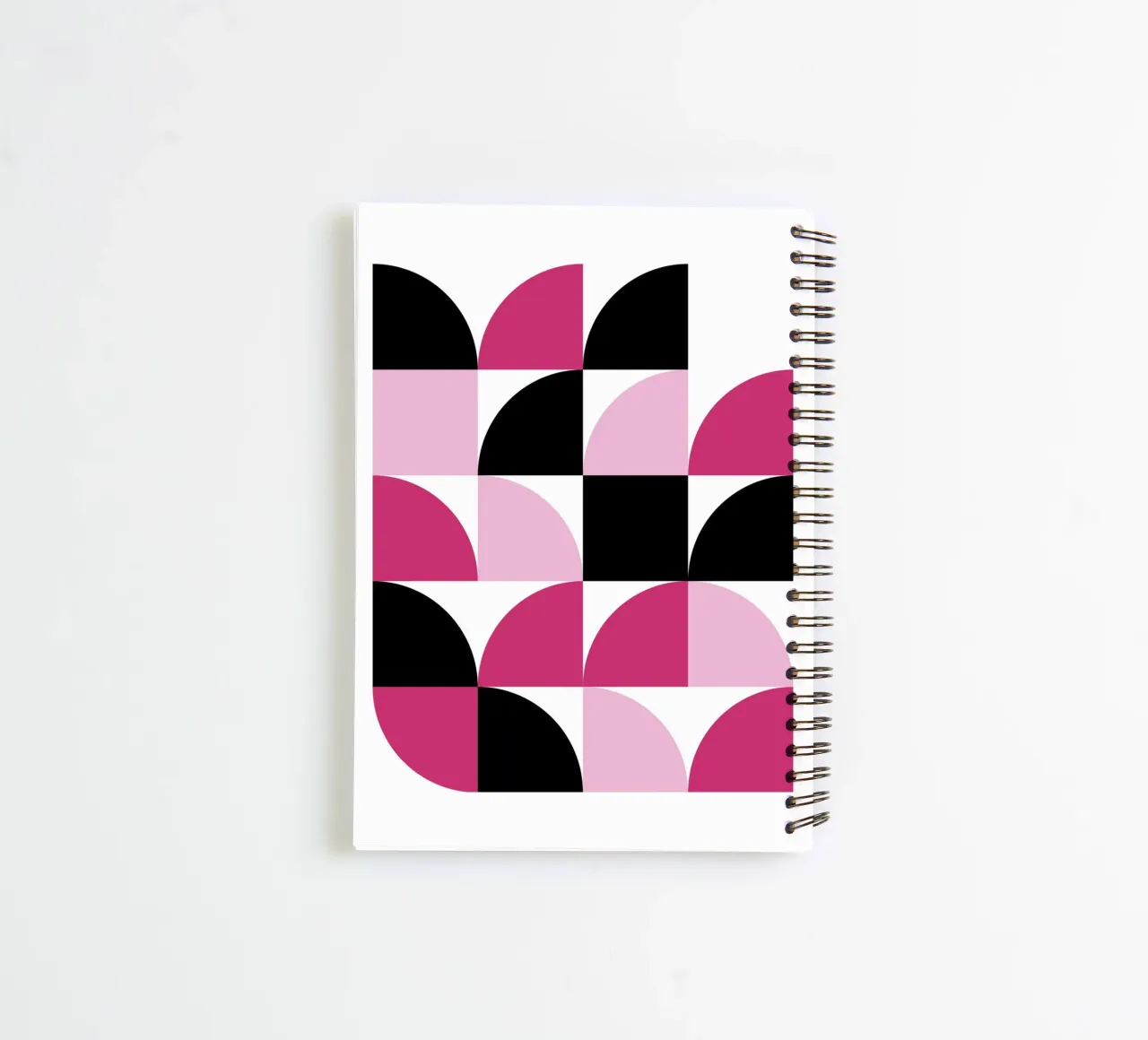 Geometric Delight Pattern - Modern Minimalist Abstract Art P spiral notebook by NorwesClub