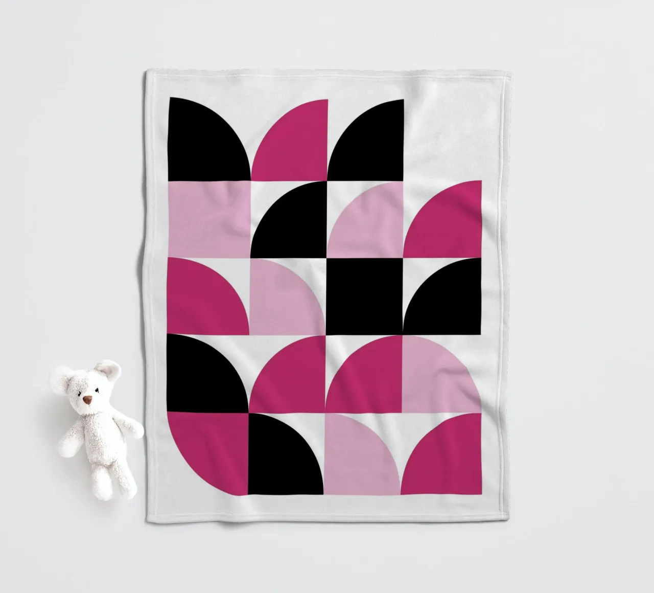 Geometric Delight Pattern - Modern Minimalist Abstract Art P fleece blanket by NorwesClub