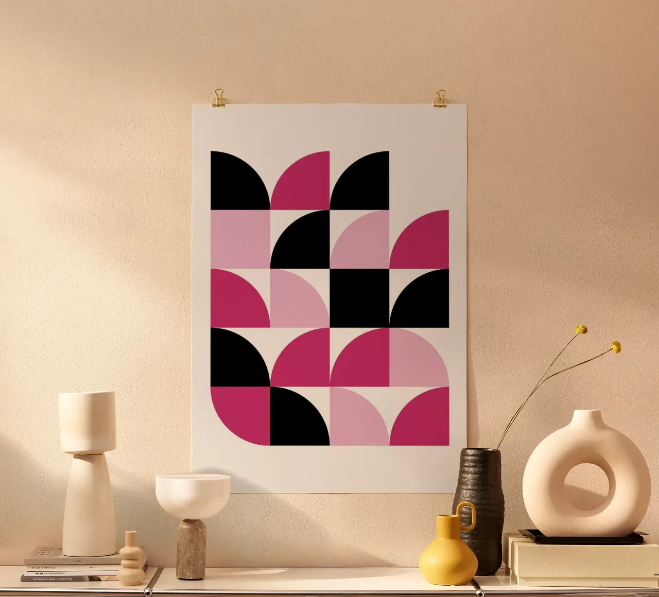 Motivo di delizia geometrica - Arte astratta moderna e minimalista P carta hahnemühle da NorwesClub