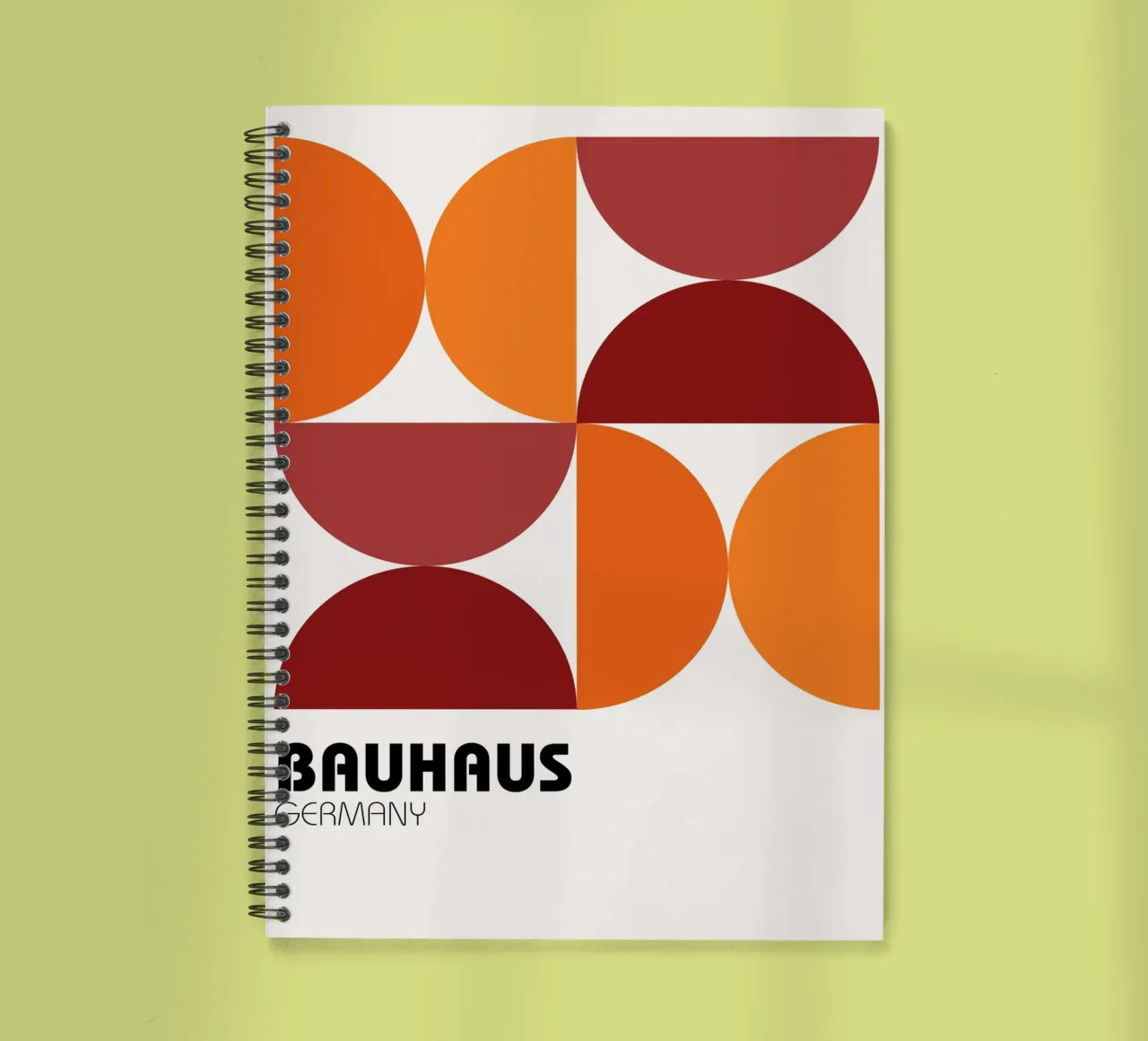 Bauhaus Germany Geometric Abstract - Mid-Century Modern Art carnet à spirale de NorwesClub