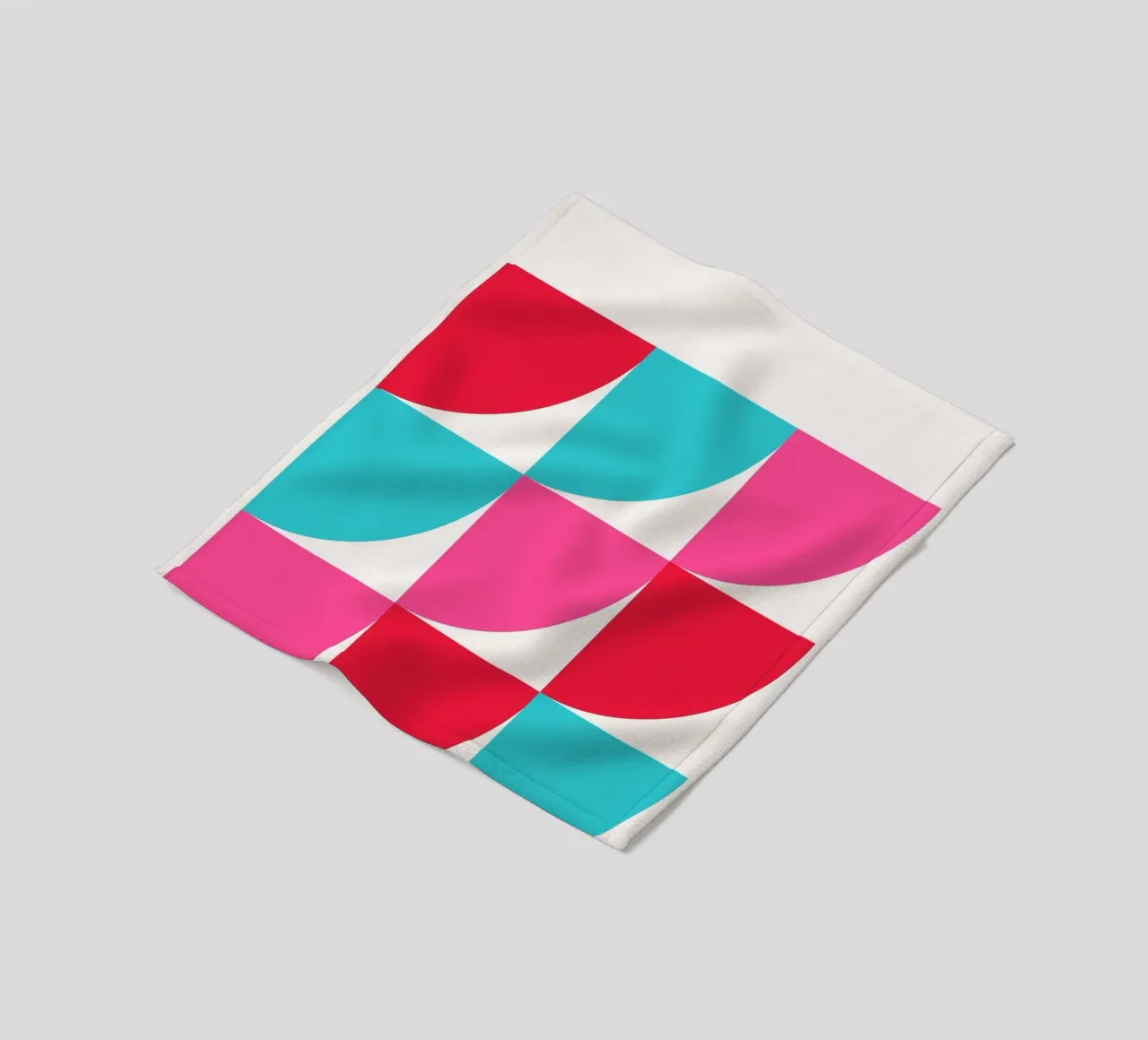 Vibrant Geometric Grid - Bauhaus Inspired Abstract Art Print fleece blanket by NorwesClub
