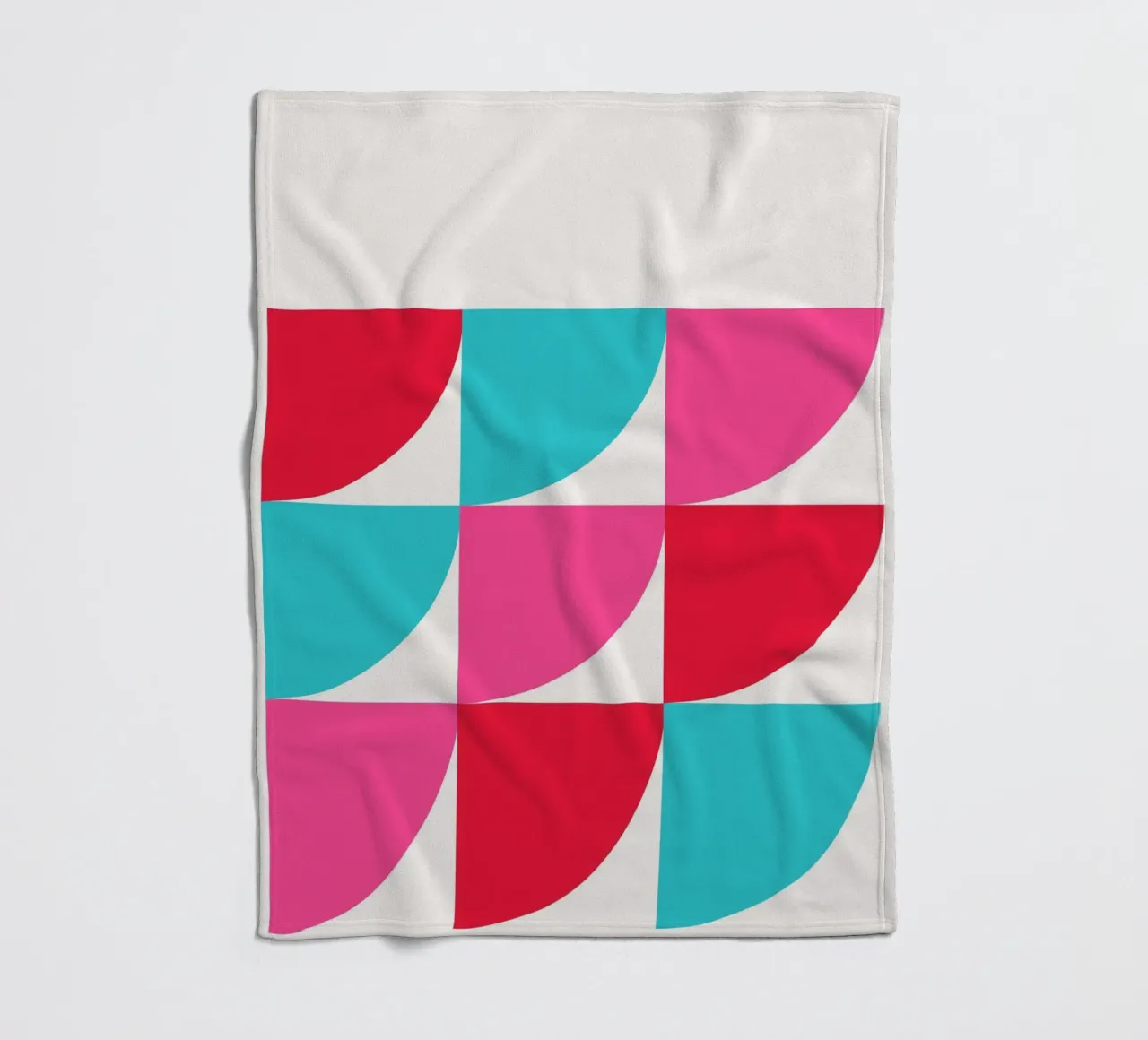 Vibrant Geometric Grid - Bauhaus Inspired Abstract Art Print fleece blanket by NorwesClub