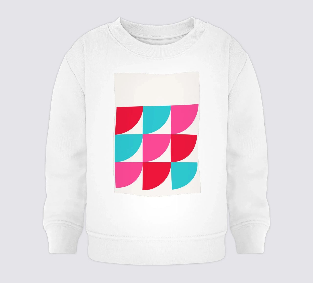 Griglia geometrica vibrante - Stampa d'arte astratta di ispirazione Bauhaus felpa neonato da NorwesClub