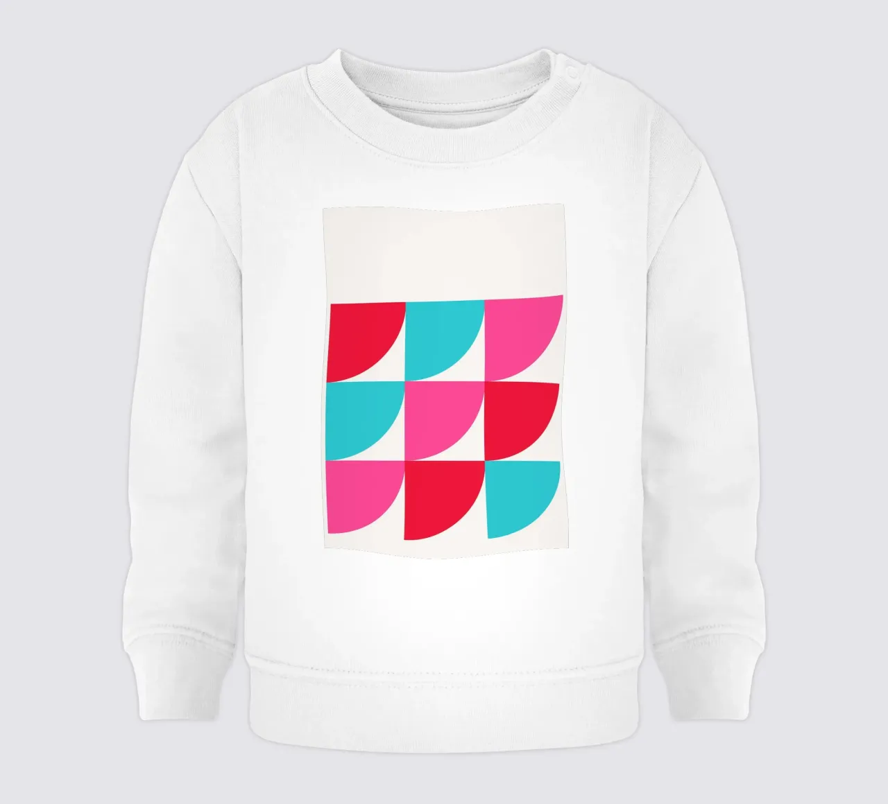 Griglia geometrica vibrante - Stampa d'arte astratta di ispirazione Bauhaus felpa neonato da NorwesClub