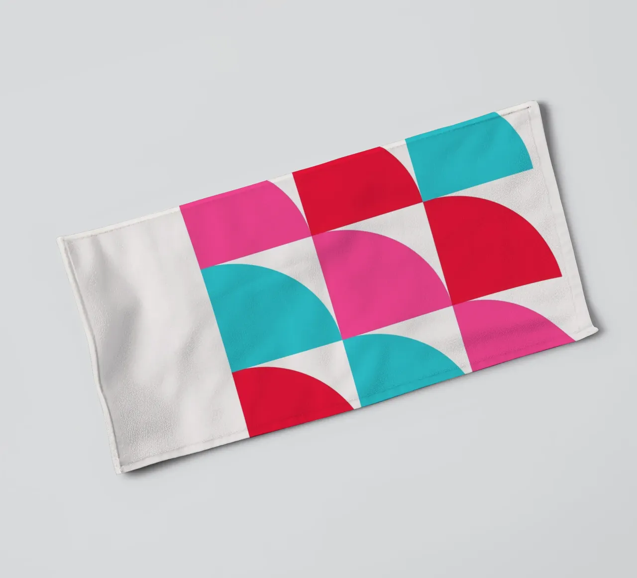 Vibrant Geometric Grid - Bauhaus Inspired Abstract Art Print towel by NorwesClub
