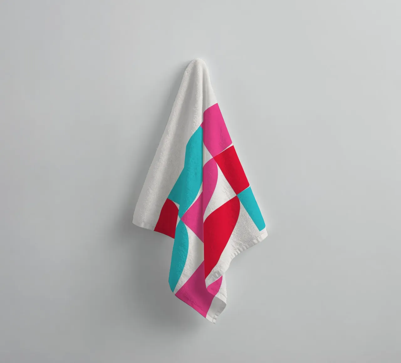 Vibrant Geometric Grid - Bauhaus Inspired Abstract Art Print towel by NorwesClub