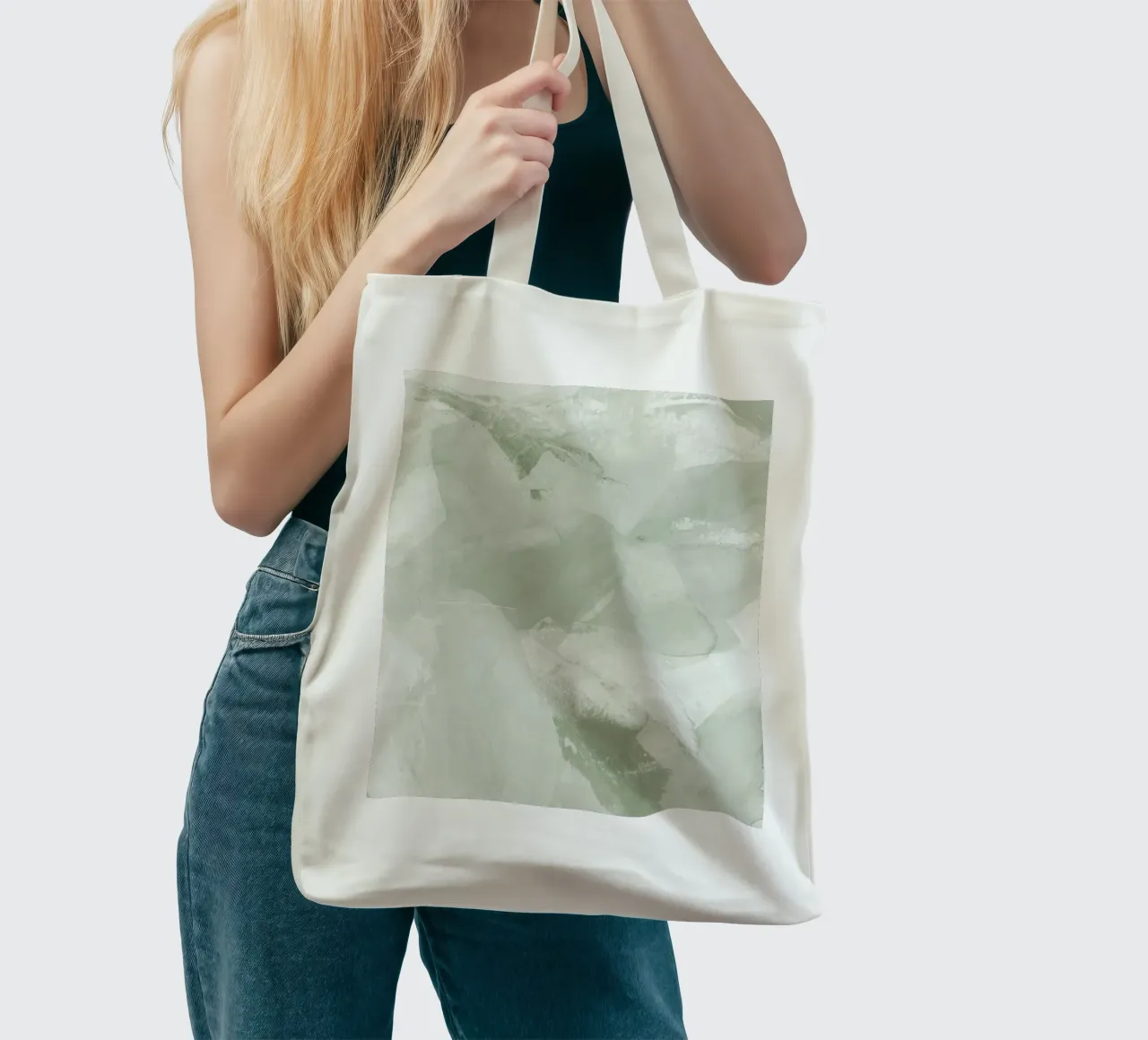 Brush strokes green tones 6 tote bag by NouveauPrints