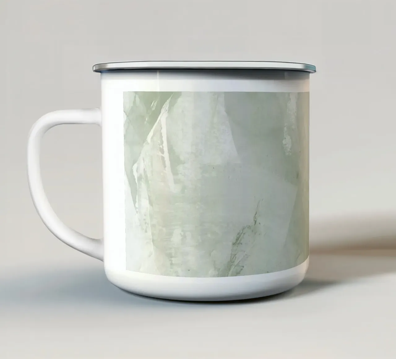 Pennellate di verde 6 tazza in smalto da NouveauPrints