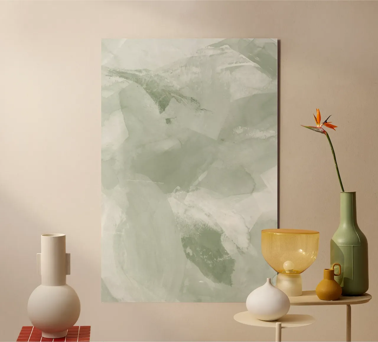 Pennellate di verde 6 alluminio dibond da NouveauPrints