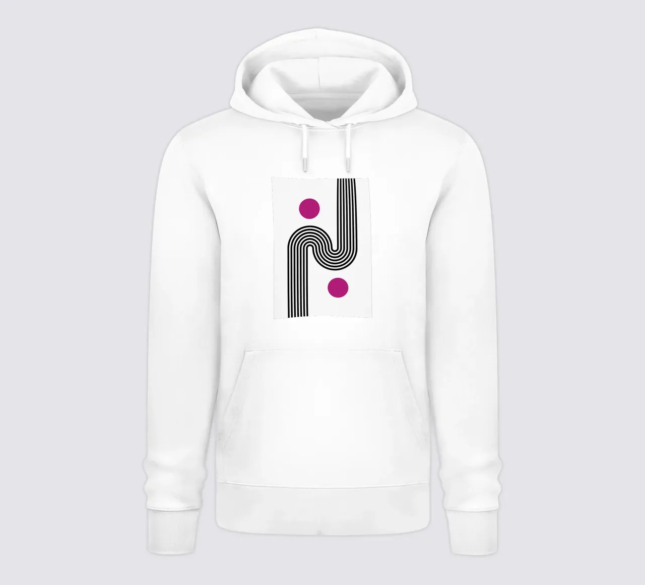Op Art Curves & Dots - Impresión geométrica abstracta moderna sudadera con capucha de NorwesClub
