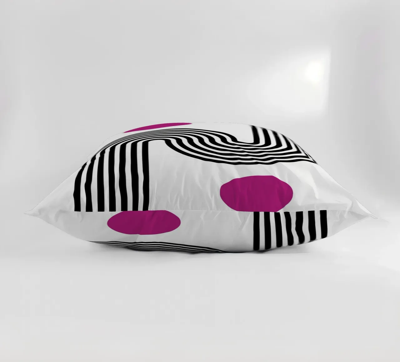 Op Art Curves & Dots - Modern Abstract Geometric Print decorative cushion by NorwesClub