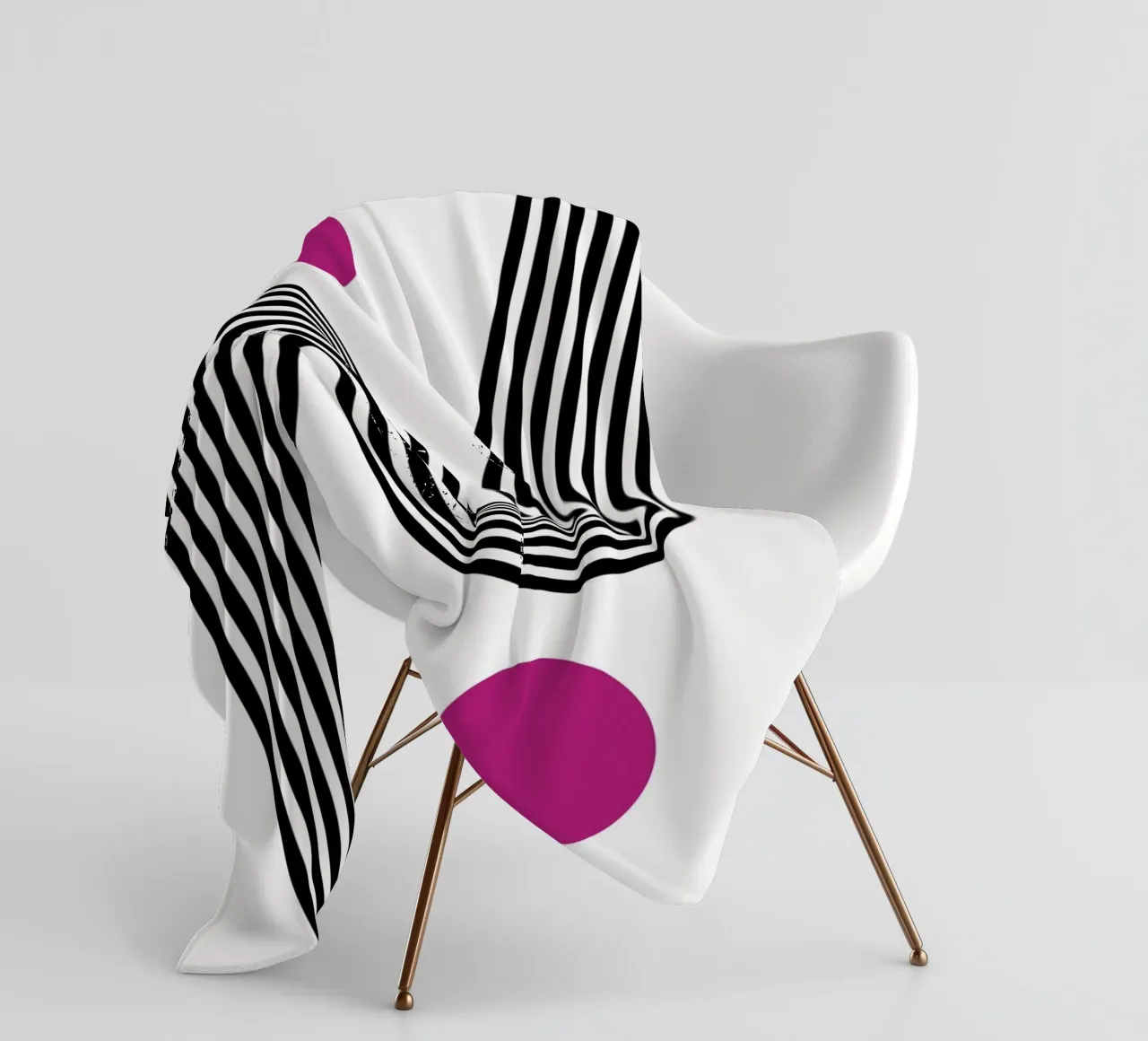 Op Art Curves & Dots - Modern Abstract Geometric Print fleece blanket by NorwesClub