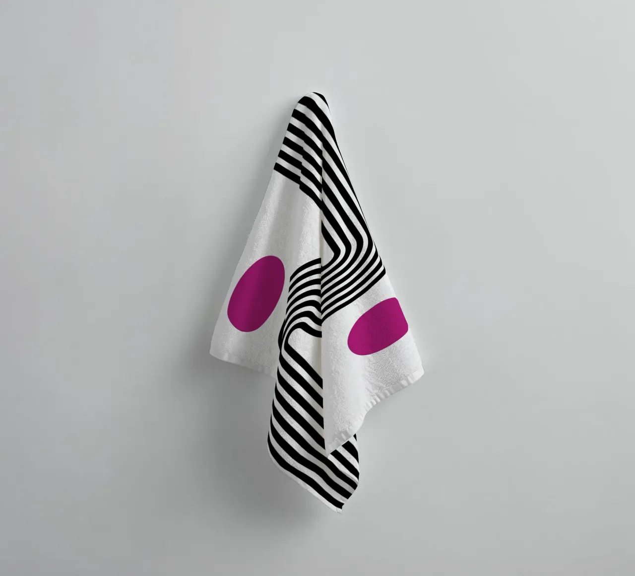 Op Art Curves & Dots - Modern Abstract Geometric Print towel by NorwesClub