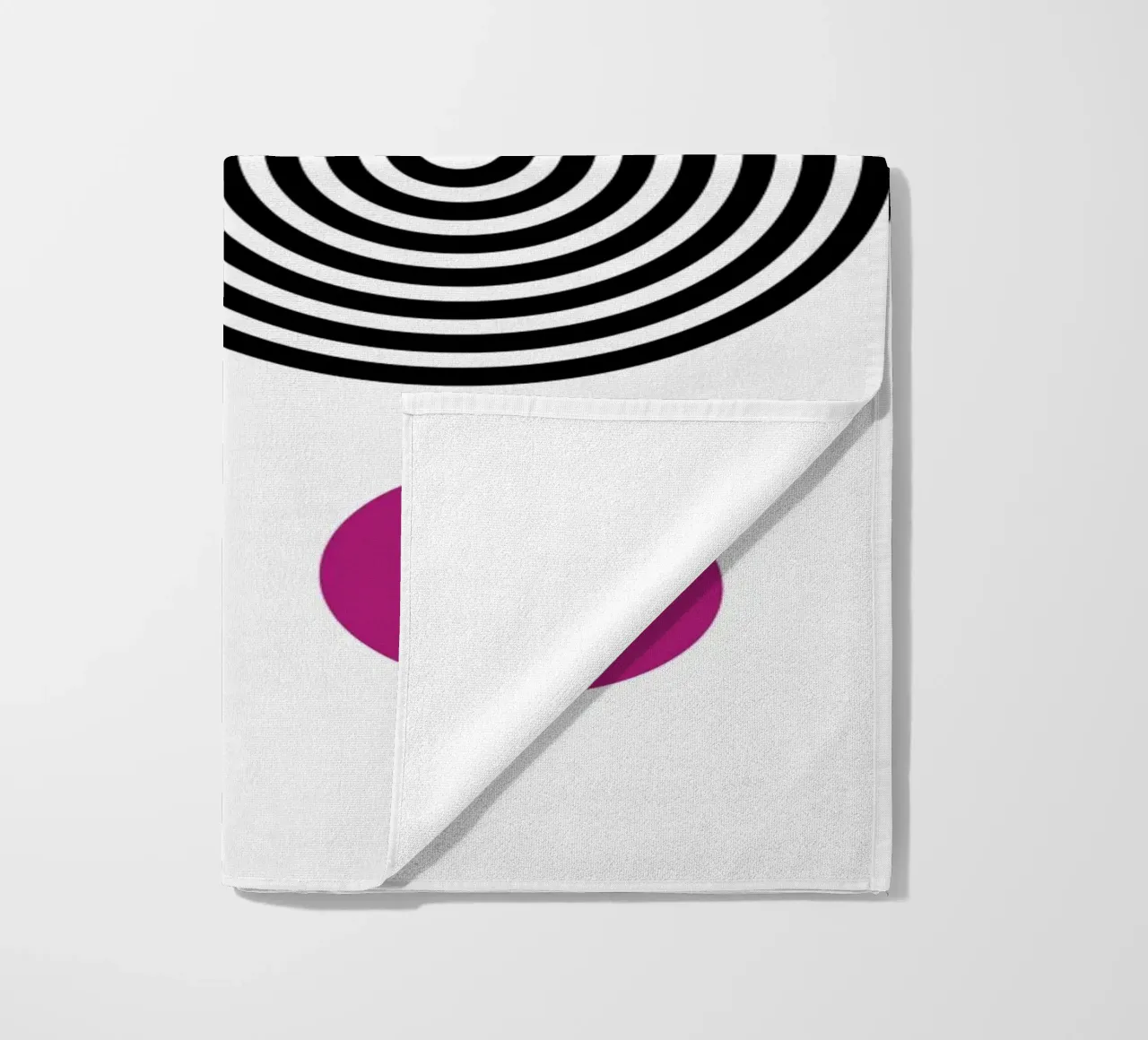 Op Art Curves & Dots - Modern Abstract Geometric Print beach towel by NorwesClub