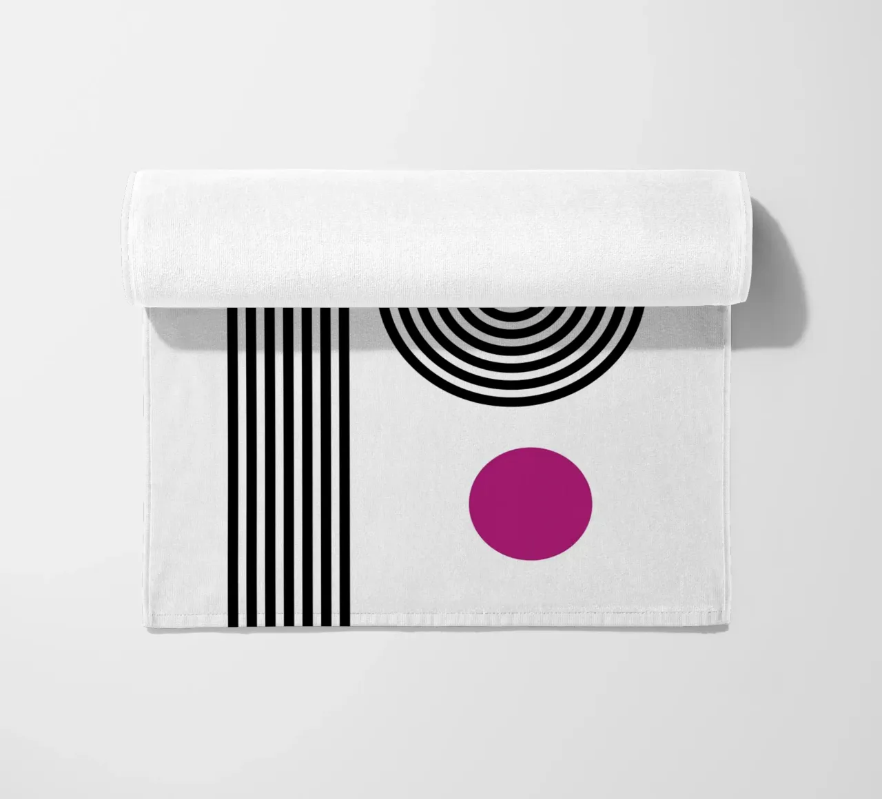 Op Art Curves & Dots - Modern Abstract Geometric Print beach towel by NorwesClub