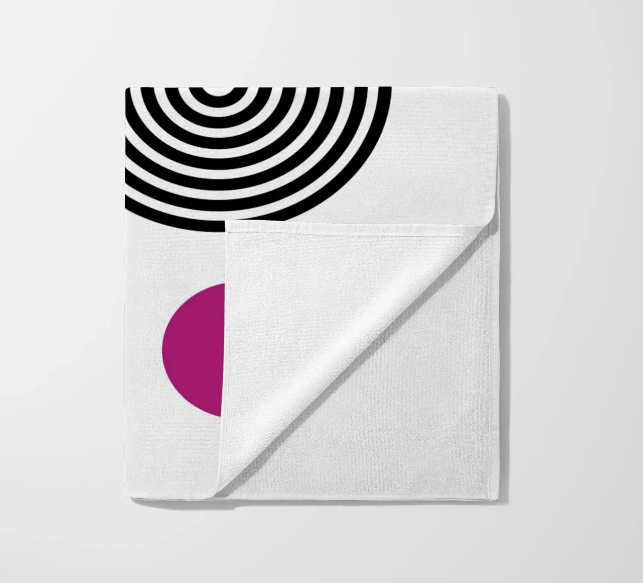 Op Art Curves & Dots - Modern Abstract Geometric Print beach towel by NorwesClub
