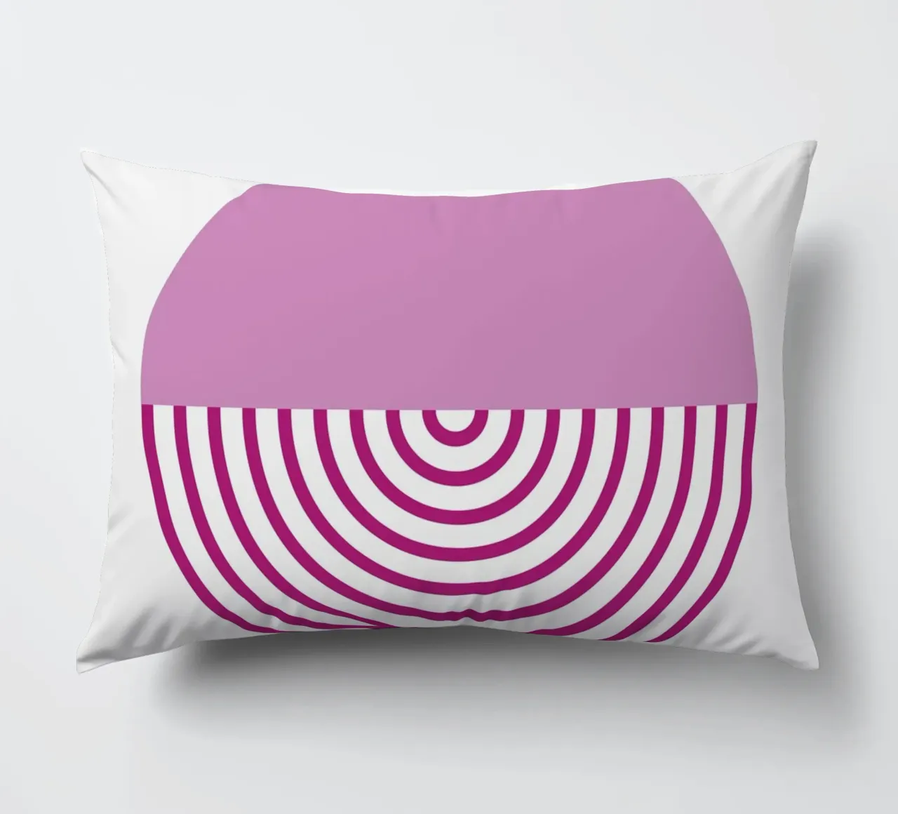 Magenta Sonnenaufgang Kreis - Moderne geometrische abstrakte Kunstdruck Kissen von NorwesClub