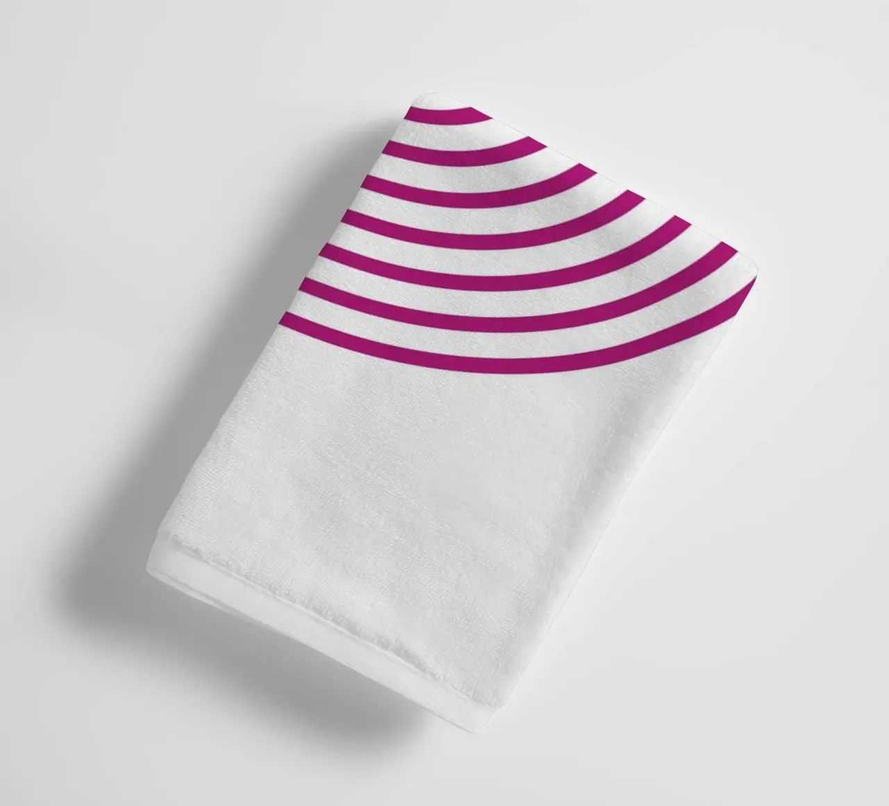 Magenta Sunrise Circle - Modern Geometric Abstract Art Print towel by NorwesClub