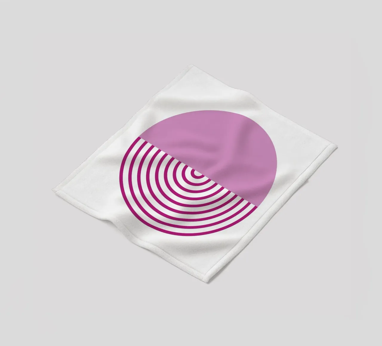 Magenta Sunrise Circle - Modern Geometric Abstract Art Print fleece blanket by NorwesClub