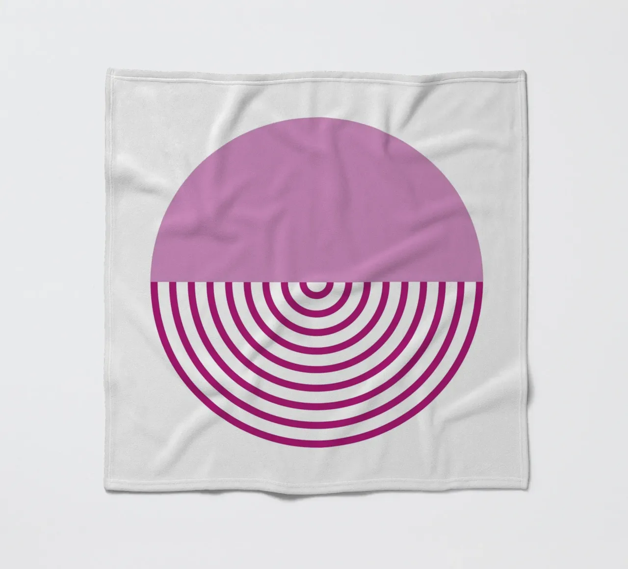 Magenta Sunrise Circle - Modern Geometric Abstract Art Print fleece blanket by NorwesClub