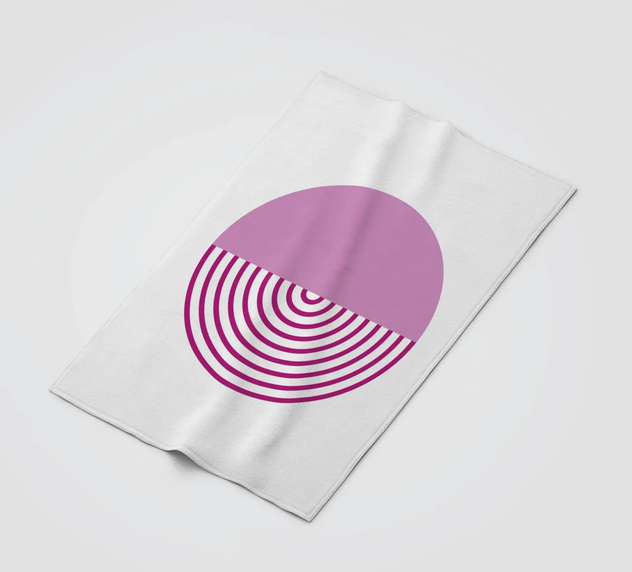Magenta Sunrise Circle - Modern Geometric Abstract Art Print fleece blanket by NorwesClub
