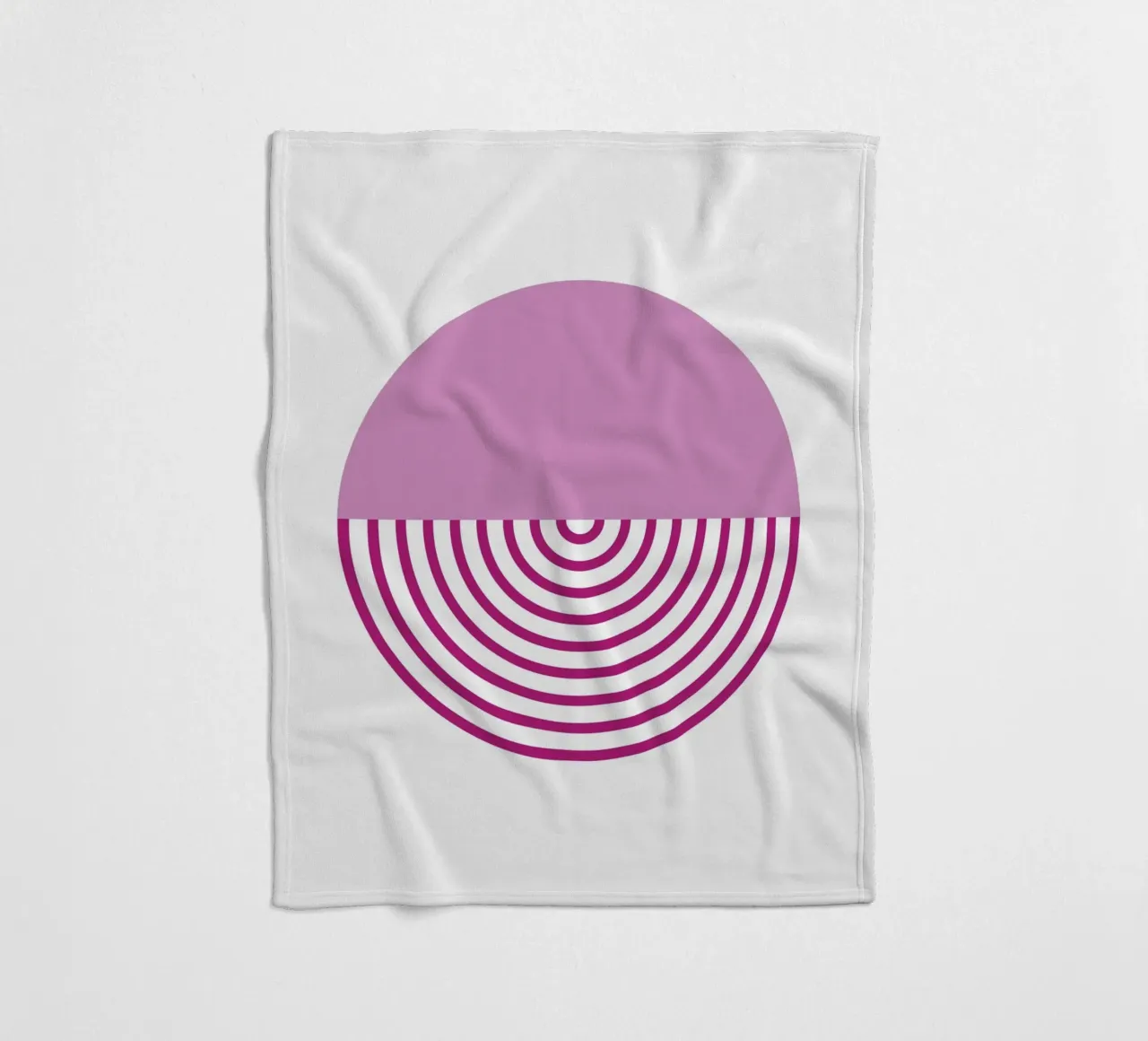 Magenta Sunrise Circle - Modern Geometric Abstract Art Print fleece blanket by NorwesClub