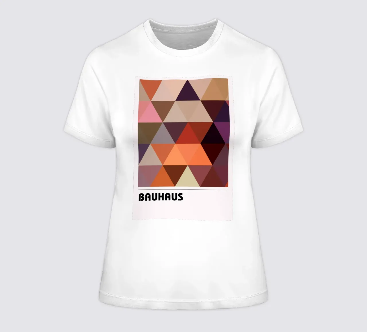 Bauhaus Triangle Grid - Geometric Abstract Modern Art Print camiseta de mujer de NorwesClub