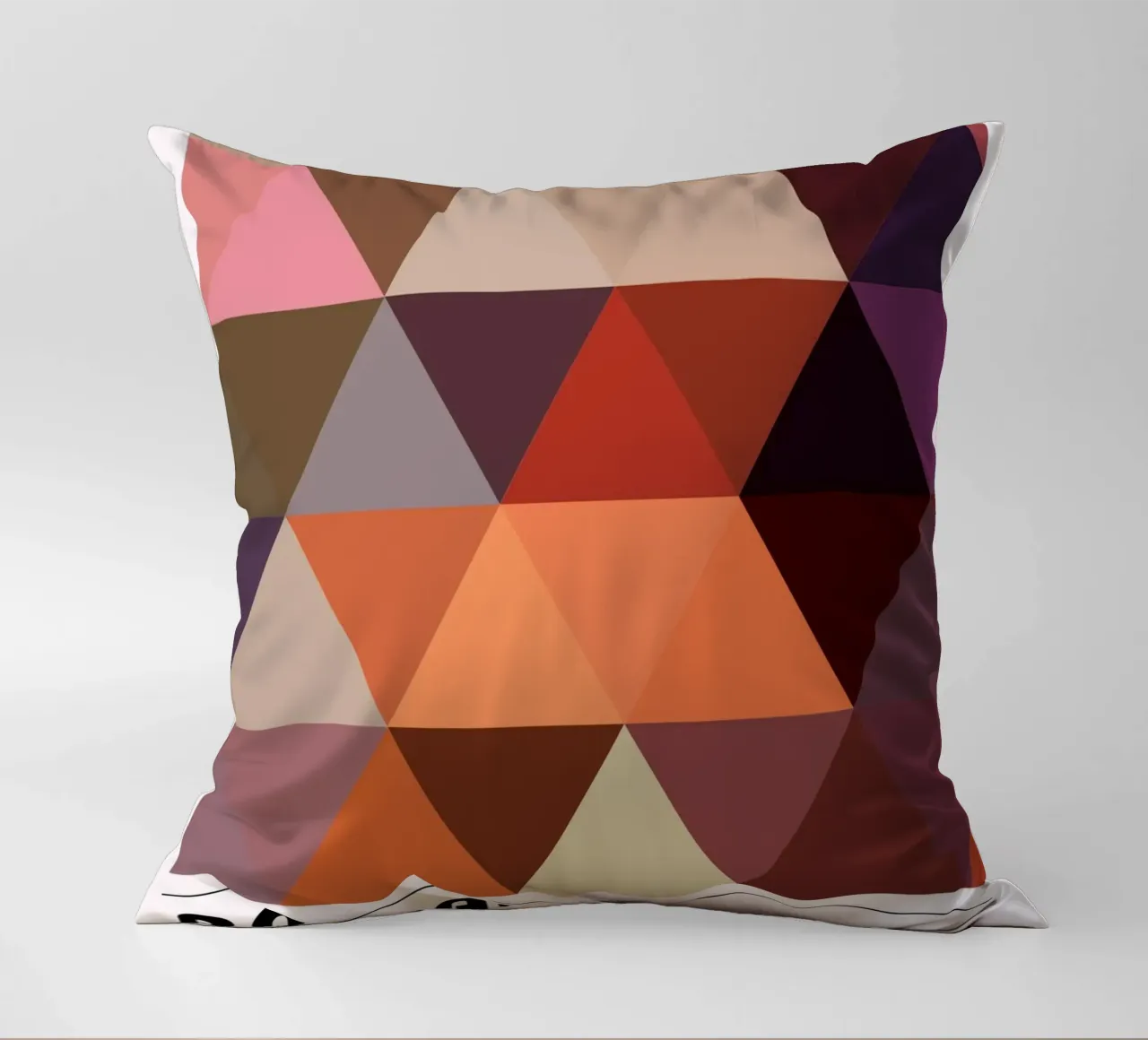 Bauhaus Triangle Grid - Geometric Abstract Modern Art Print decorative cushion by NorwesClub