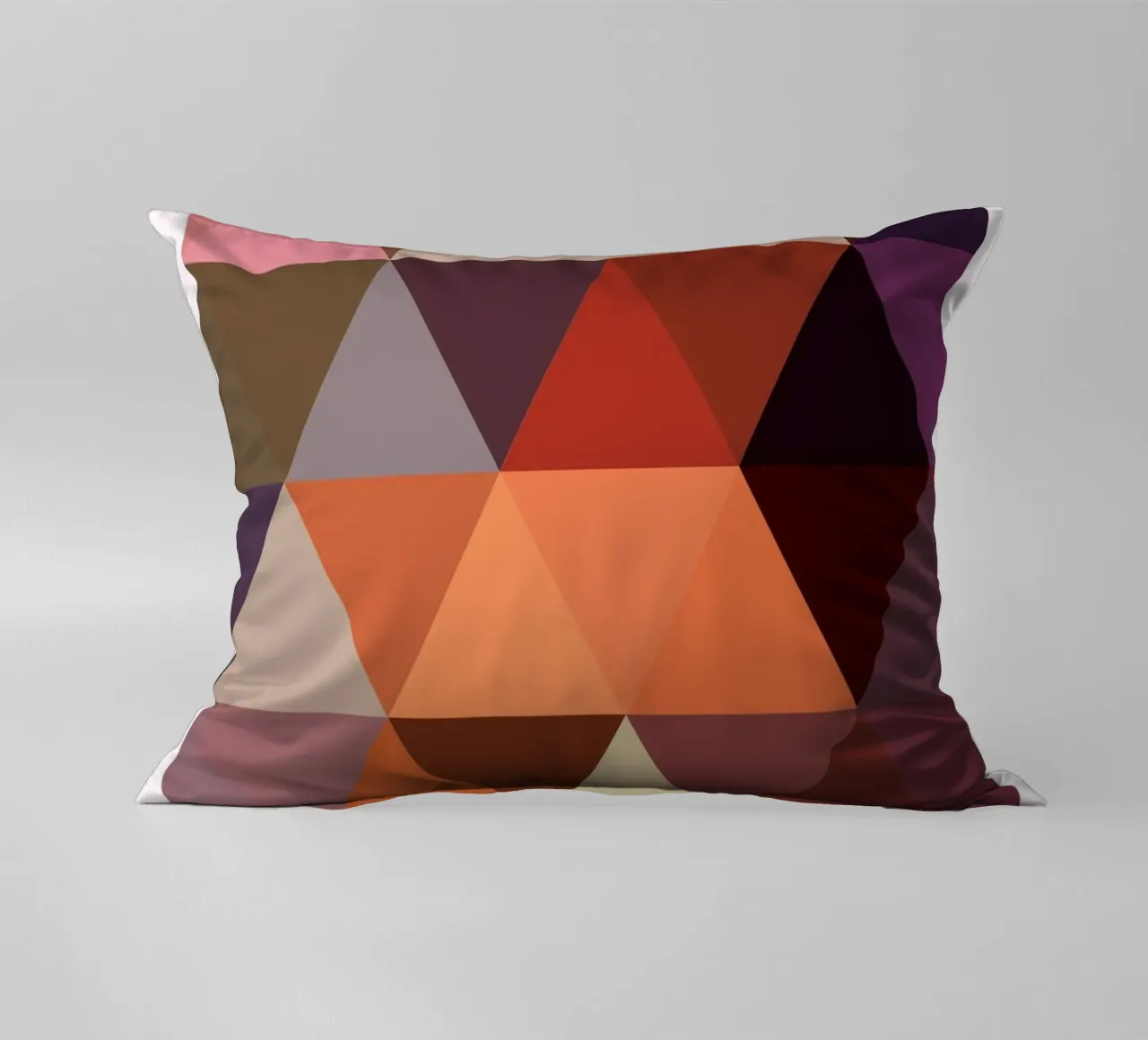 Bauhaus Triangle Grid - Geometric Abstract Modern Art Print decorative cushion by NorwesClub