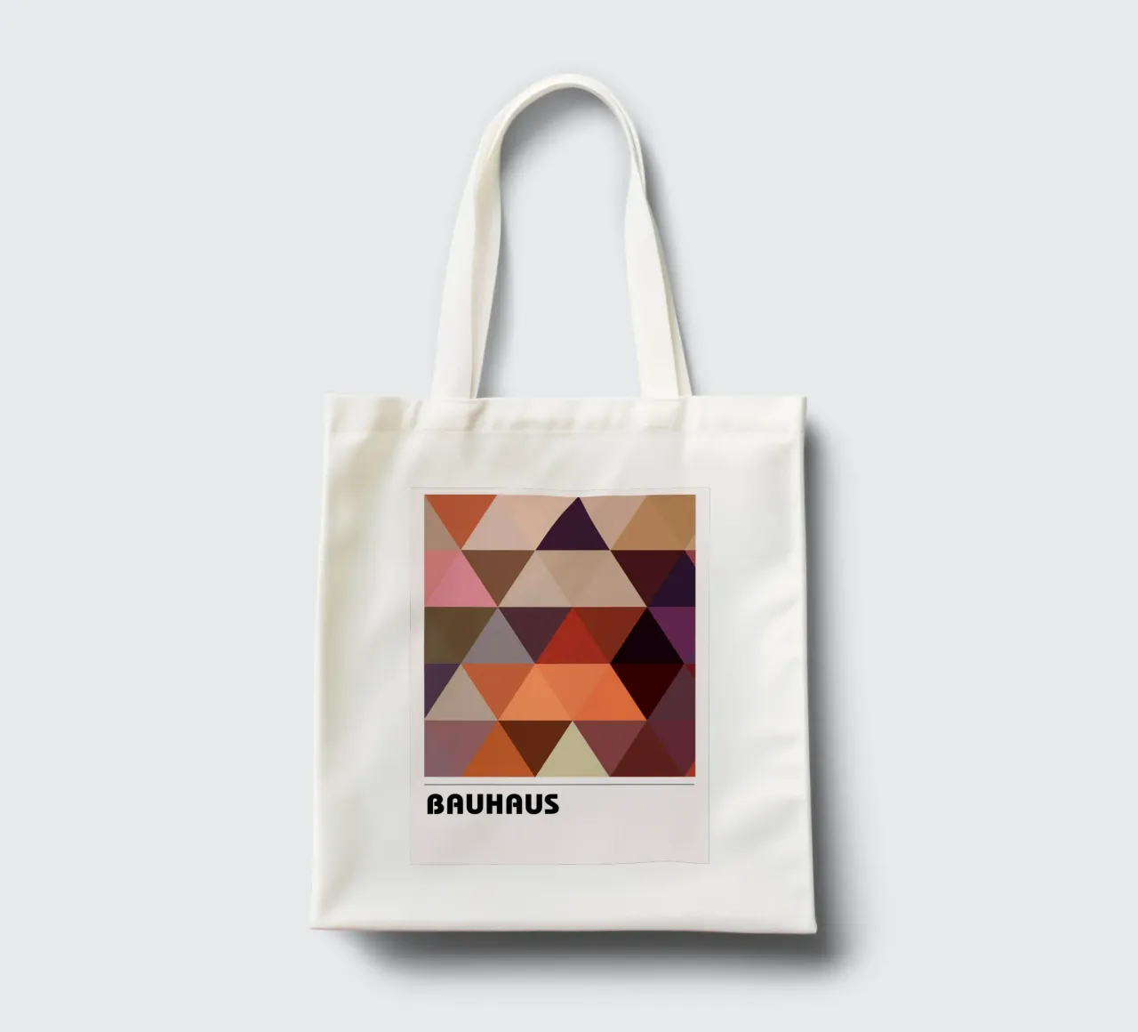 Bauhaus Triangle Grid - Geometric Abstract Modern Art Print Jutebeutel von NorwesClub