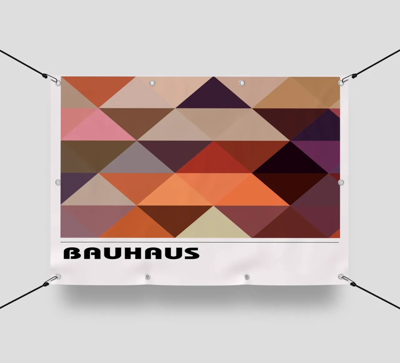 Bauhaus Triangle Grid - Geometric Abstract Modern Art Print lonas publicitarias de NorwesClub