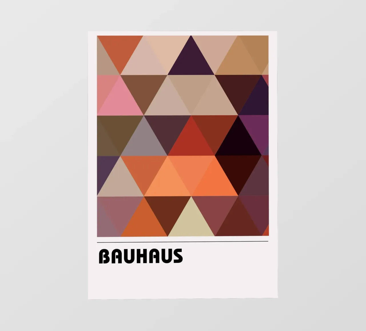Bauhaus Triangle Grid - Geometric Abstract Modern Art Print lonas publicitarias de NorwesClub