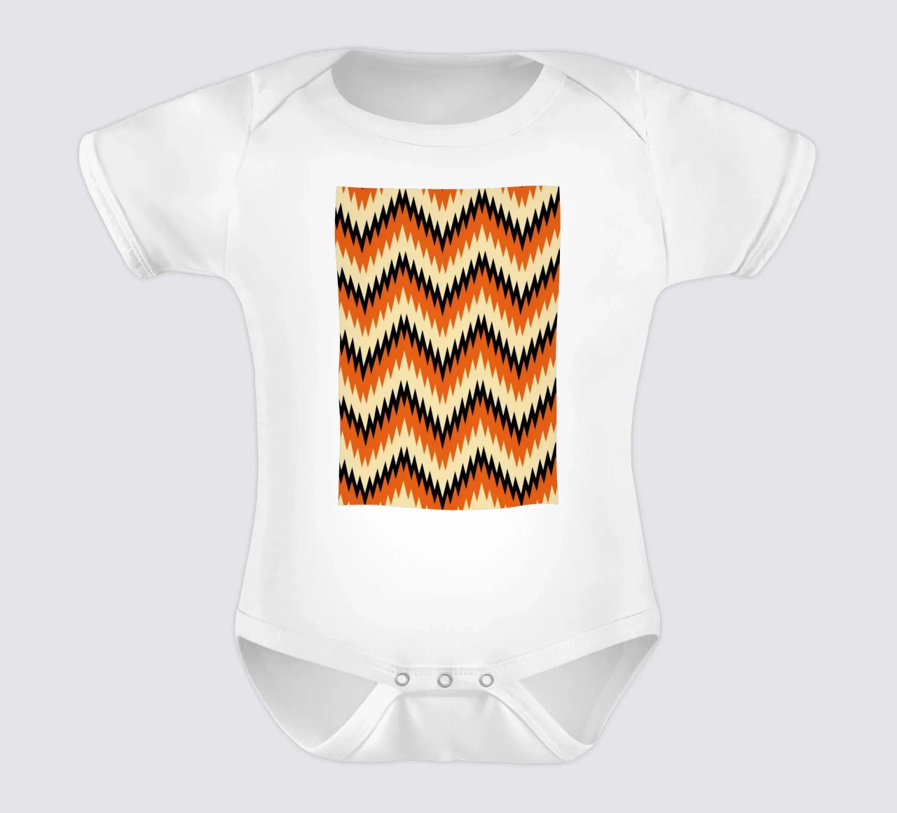 Zigzag Chevron Pattern - Modern Abstract Design Wall Art body de bebé de NorwesClub