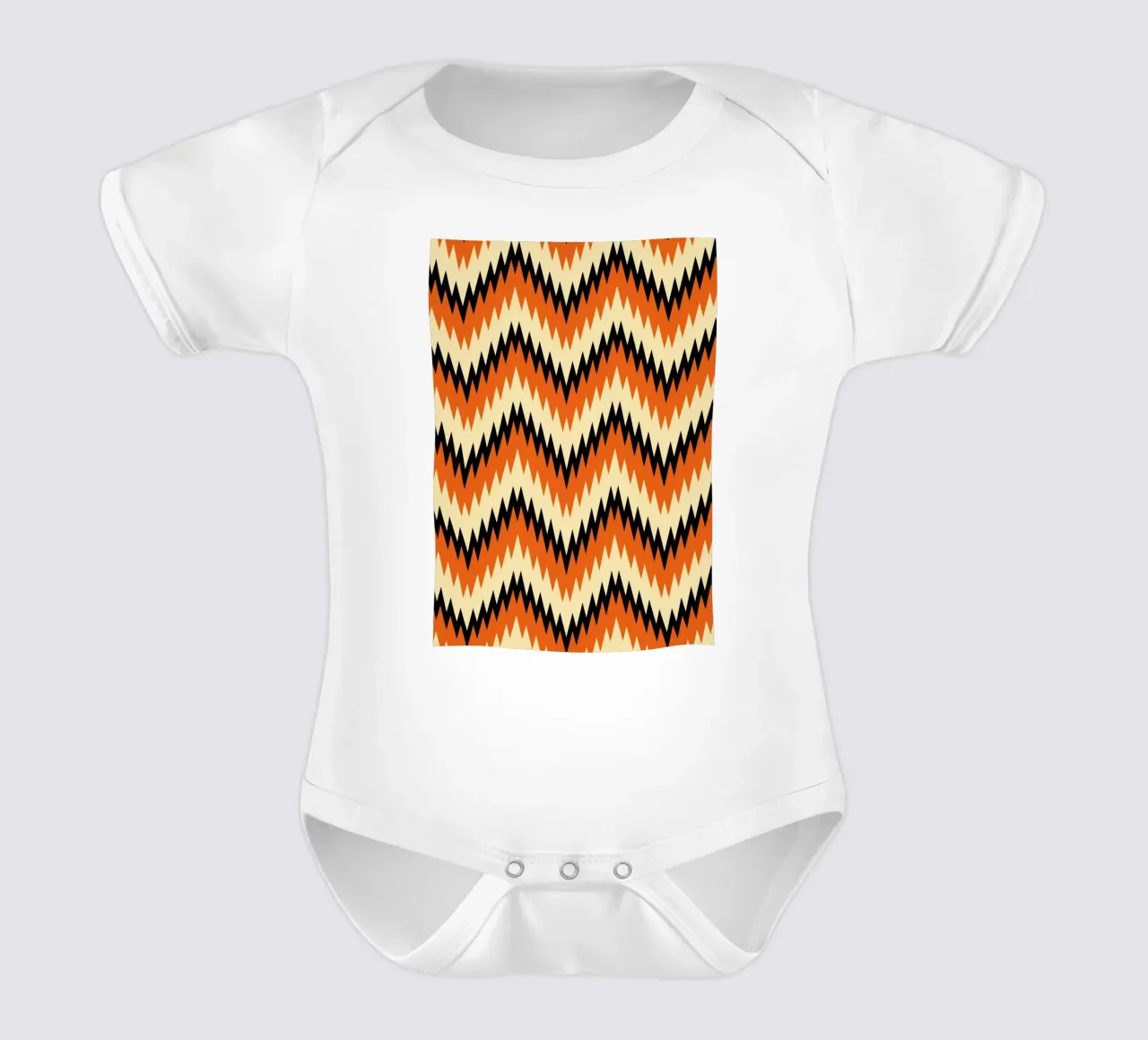 Zigzag Chevron Pattern - Modern Abstract Design Wall Art short-sleeve baby romper by NorwesClub
