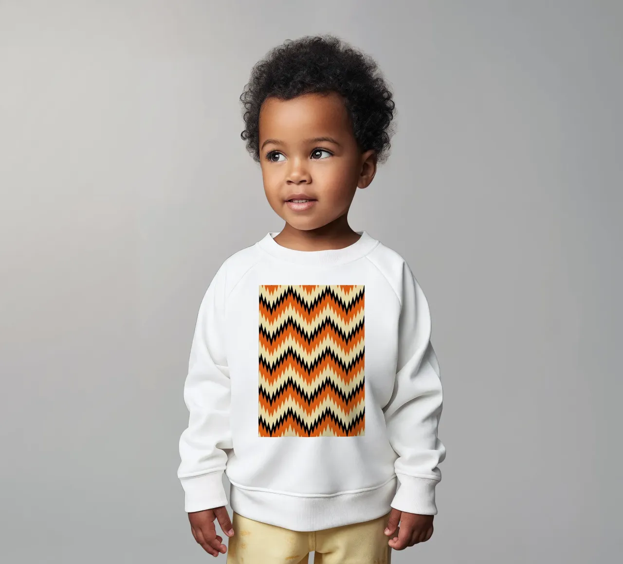Zickzack Chevron-Muster - Modernes abstraktes Design Wandkunst Baby Sweatshirt von NorwesClub