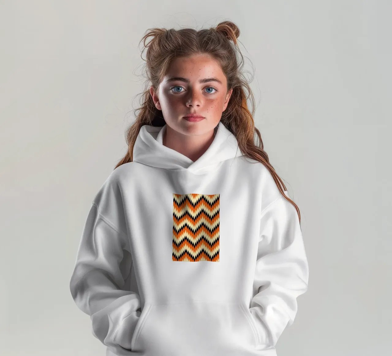 Zigzag Chevron Pattern - Modern Abstract Design Wall Art sudadera con capucha para niño de NorwesClub