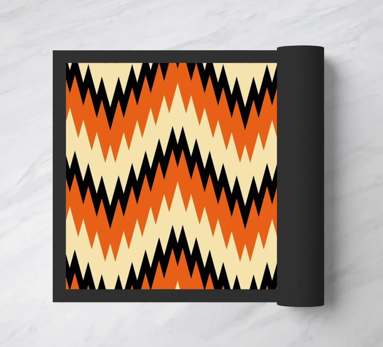Zickzack Chevron-Muster - Modernes abstraktes Design Wandkunst Fußmatte von NorwesClub