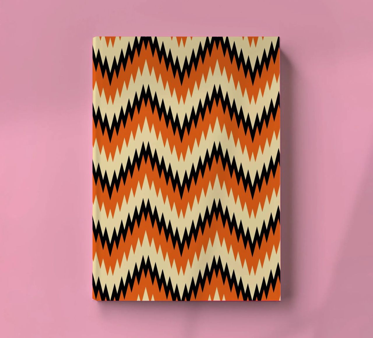 Zigzag Chevron Pattern - Modern Abstract Design Wall Art notebook by NorwesClub