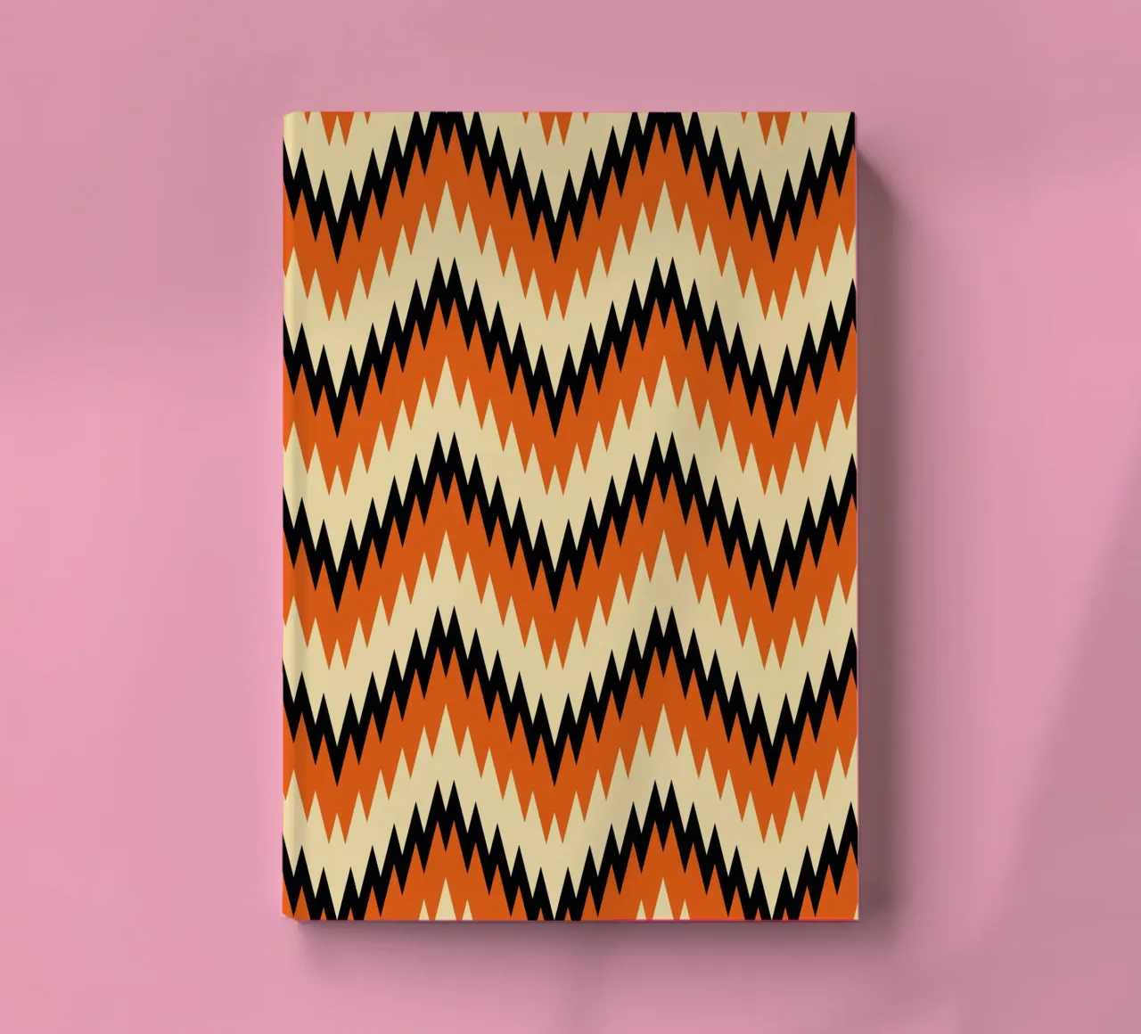 Zigzag Chevron Pattern - Modern Abstract Design Wall Art carnet de notes de NorwesClub